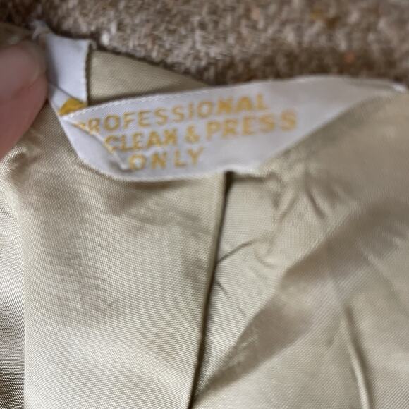 VTG Clubman Anderson Little Tan Beige Wool Blazer Sport Jacket Elbow Patches 40S - Picture 15 of 15